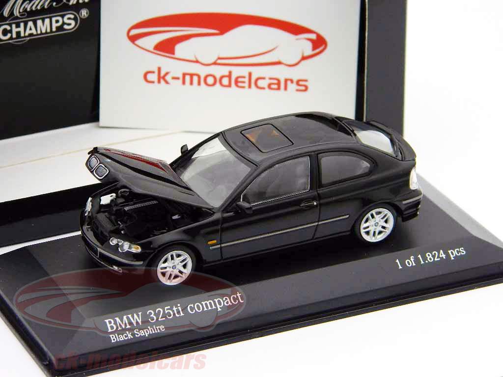 BMW 325ti compact (E46) Bj. 2000 saphirblack 1:43 Minichamps