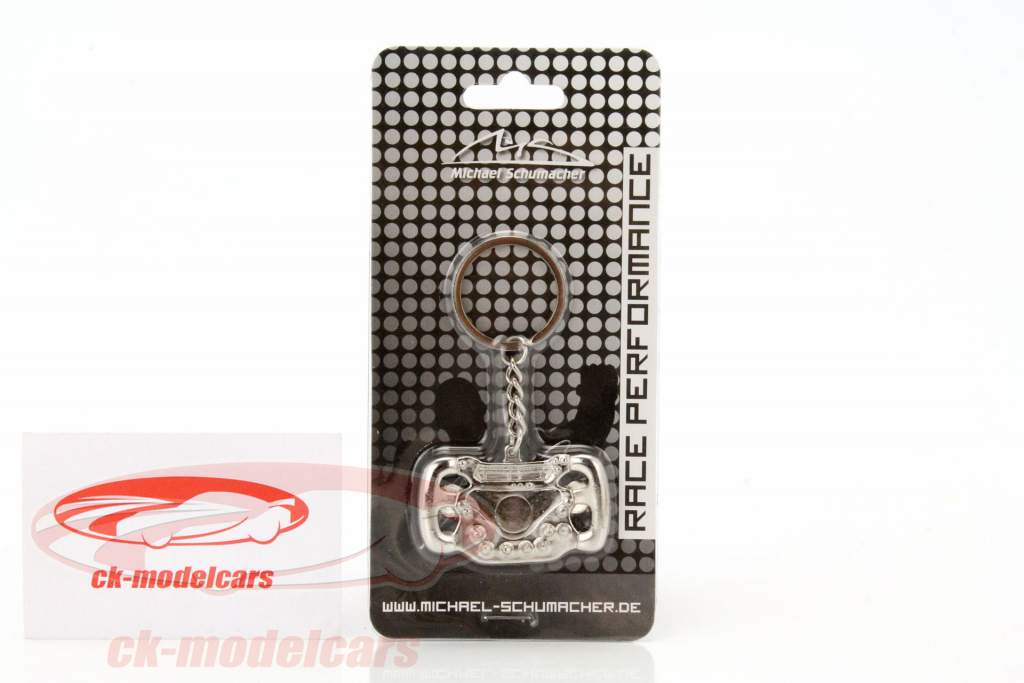 Michael Schumacher key chain steering wheel silver