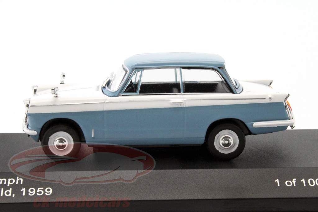 Triumph Herald year 1959 light blue / white 1:43 WhiteBox