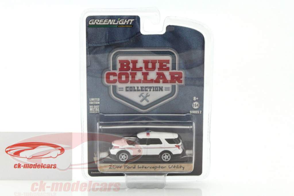 Ford Interceptor Utility 建造年份 2014 白 1:64 Greenlight