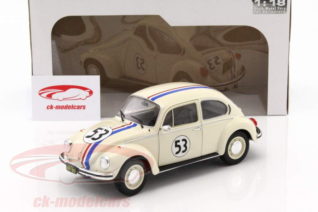 Volkswagen VW Scarafaggio #53 Herbie crema bianco 1:18 Solido