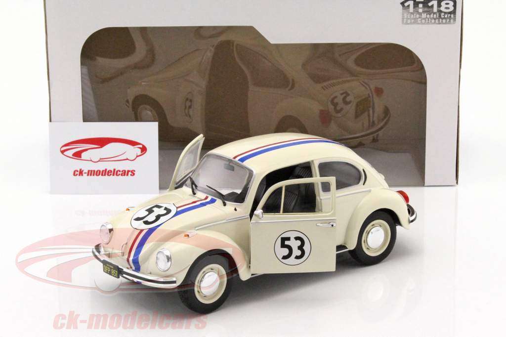 Volkswagen VW Beetle #53 Herbie cream white 1:18 Solido