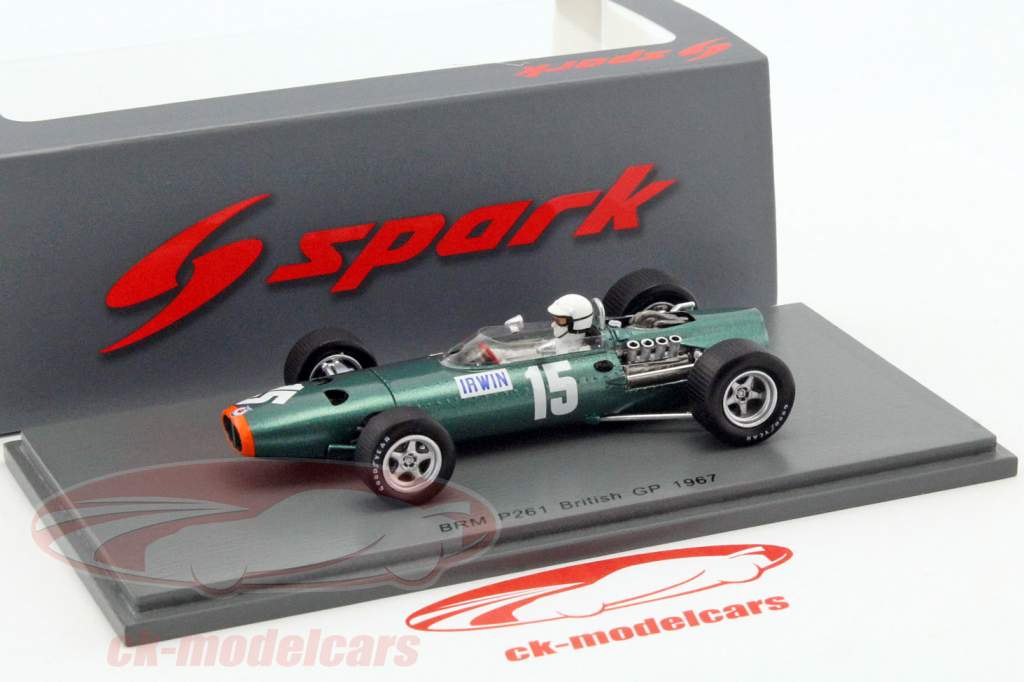 Chris Irwin BRM P61/2 #15 Storbritannien GP formel 1 1967 1:43 Spark