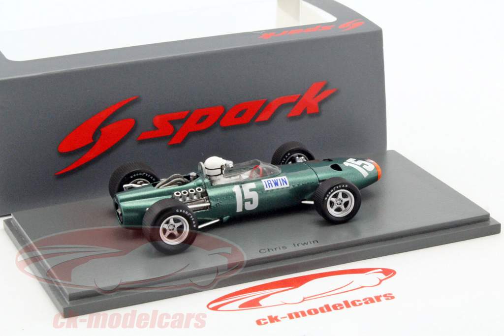 Chris Irwin BRM P61/2 #15 Storbritannien GP formel 1 1967 1:43 Spark