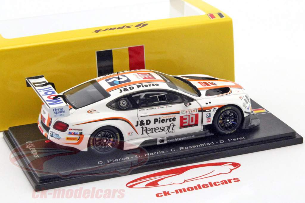 Bentley Continental GT3 #30 24h Spa 2016 Pierce, Harris, Rosenblad, Perel 1:43 Spark