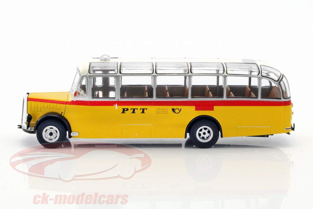 Saurer L4C Bus 建造年份 1959 黄 / 红 / 银 1:43 Ixo