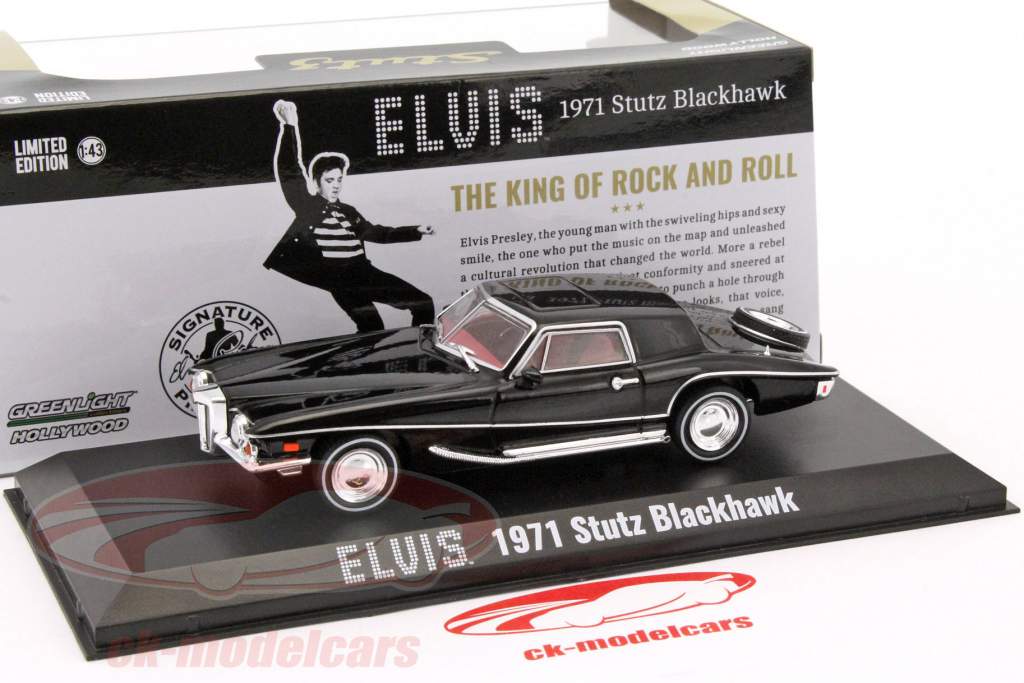 Stutz Blackhawk Elvis Presley année de construction 1971 noir 1:43 Greenlight