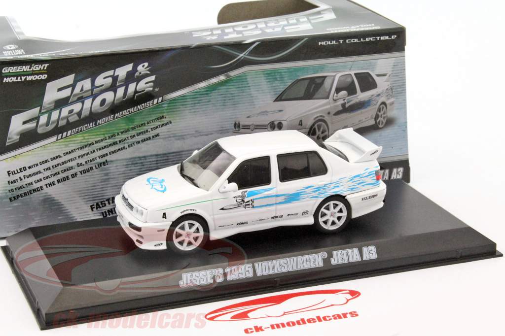 Jesse's Volkswagen VW Jetta A3 The Fast and the Furious 2001 white 1:43 Greenlight
