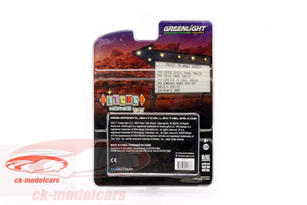 Catolac Deville Travel Trailer 築 1958 白 / トルコ石 1:64 Greenlight