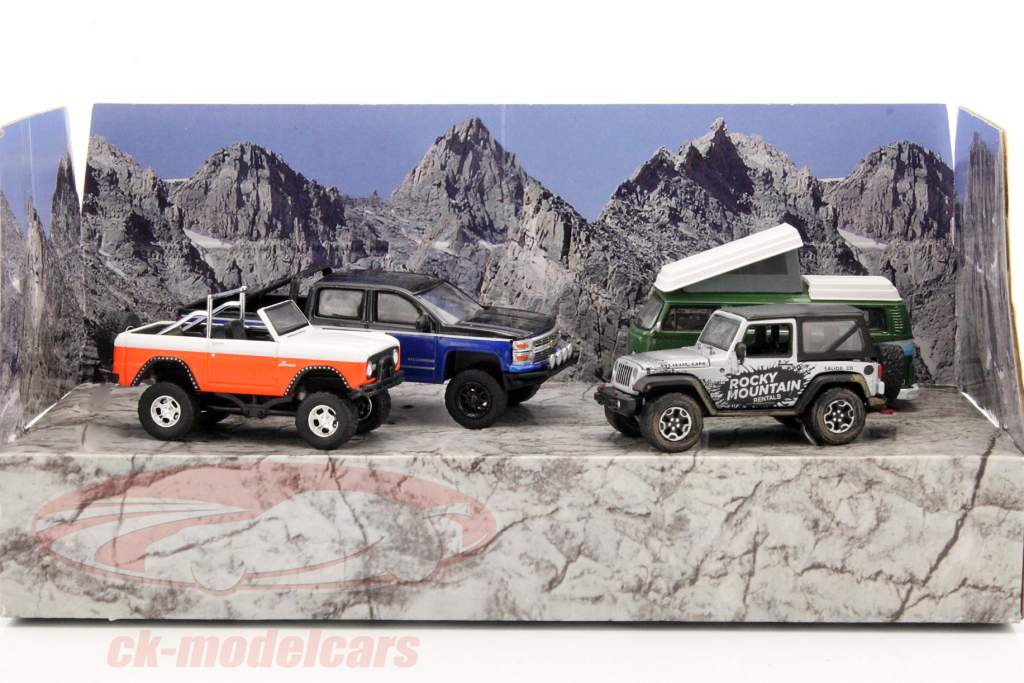 4-Car Set Rocky Mountain Trail Climbers 1:64 Greenlight