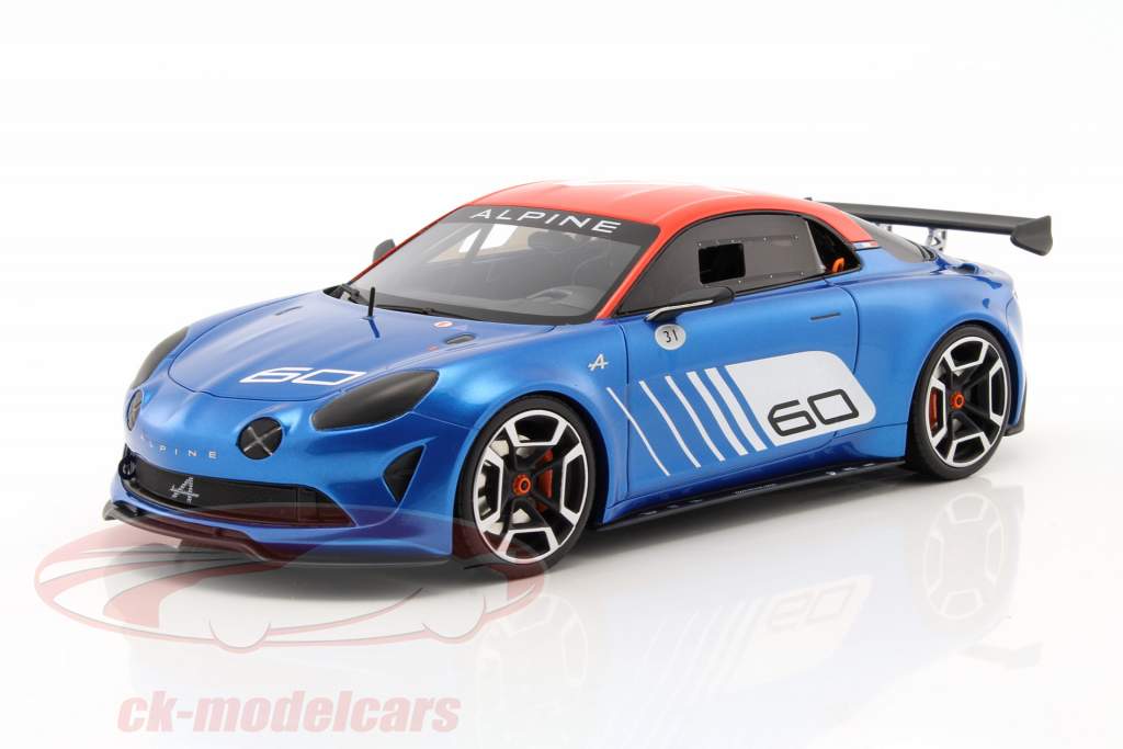 Alpine A120 Celebration Dieppe #60 Год постройки 2016 синий / белый / красный 1:18 OttOmobile