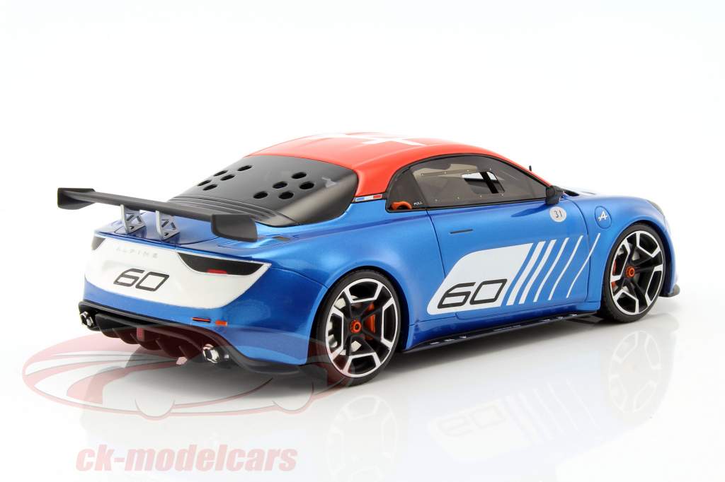 Alpine A120 Celebration Dieppe #60 Год постройки 2016 синий / белый / красный 1:18 OttOmobile