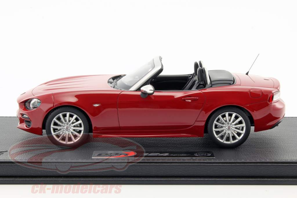 Fiat 124 Spider 红 同 橱窗 1:18 BBR