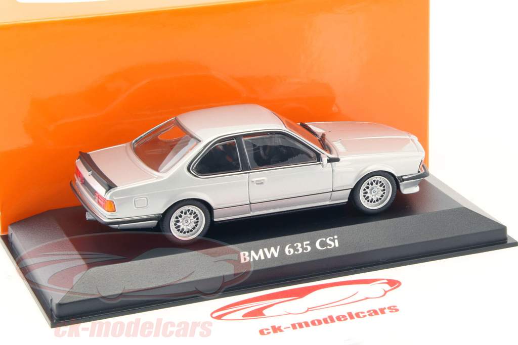 BMW 635 CSi (E24) año de construcción 1982 plata metálico 1:43 Minichamps