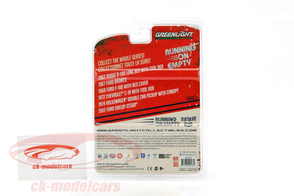 Dodge D-100 Long Bed com ferramenta caixa ano de construção 1962 Red Crown Gasoline branco / vermelho 1:64 Greenlight