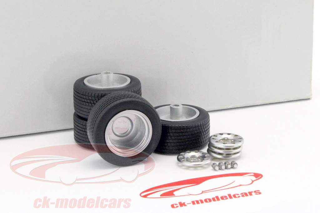 ホイールセット チューニング スチールホイール 4x 狭いです 1:18 Neo