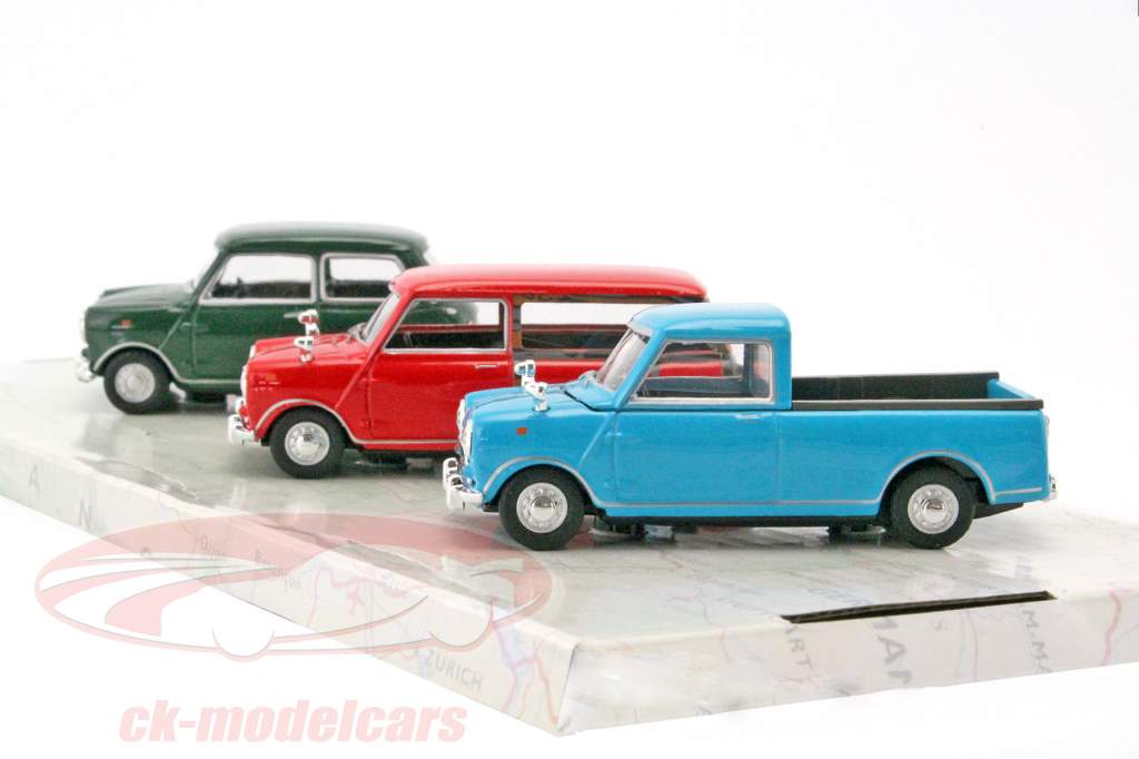 3-Car набор Mini Cooper зеленый / красный / синий 1:43 Cararama