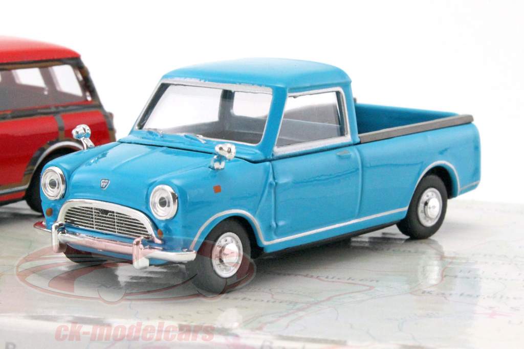 3-Car conjunto Mini Cooper verde / vermelho / azul 1:43 Cararama