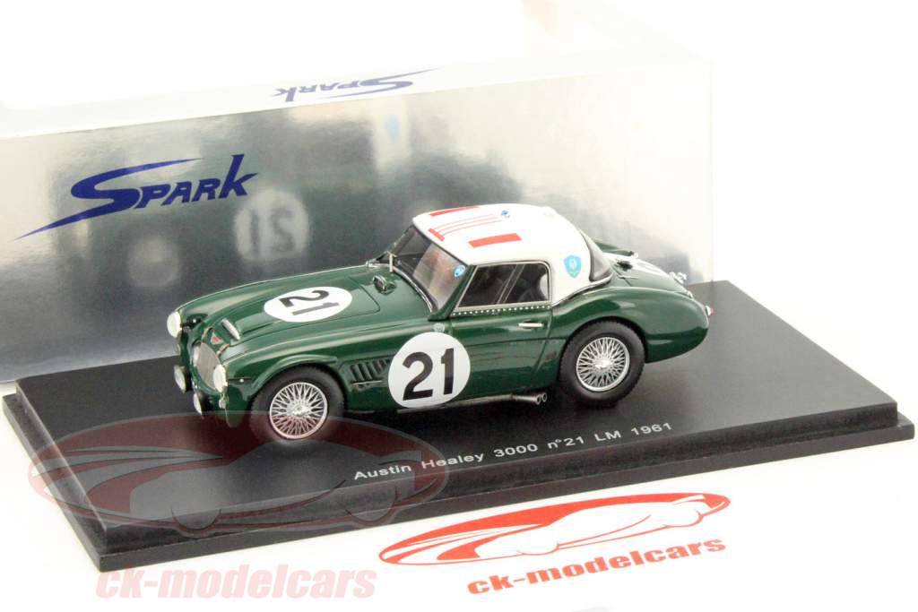 Austin Healey 3000 #21 24h LeMans 1961 Stoop, Beckaert 1:43 Spark