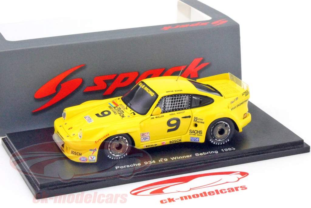 Porsche 934 #9 Winner 12h Sebring 1983 Baker, Mullen, Nierop 1:43 Spark