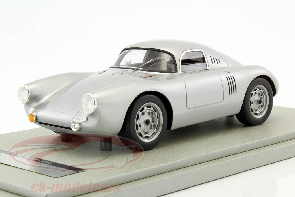 Porsche 550 Coupe Press version 1953 silver 1:18 Tecnomodel