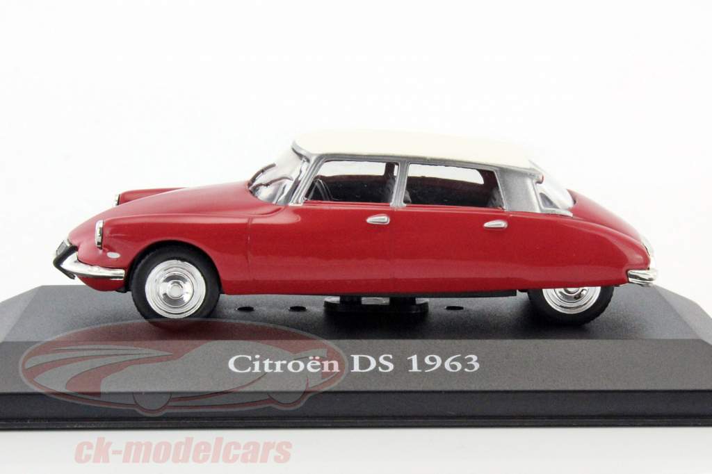 Citroen DS año de construcción 1963 rojo / blanco 1:43 Atlas