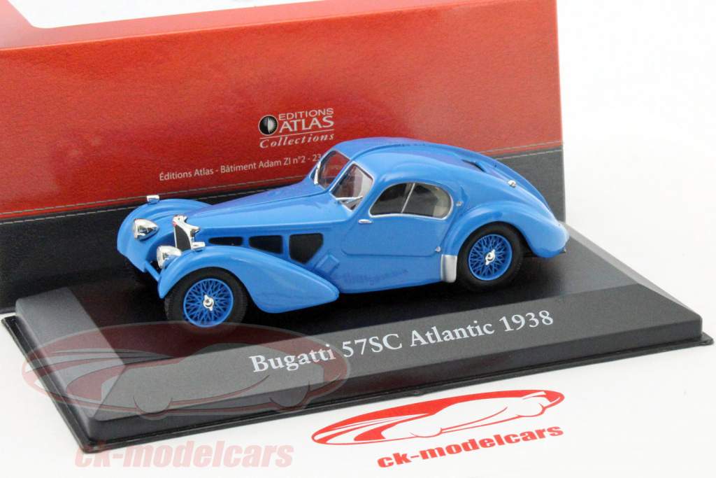 Bugatti 57SC Atlantic year 1938 blue 1:43 Atlas