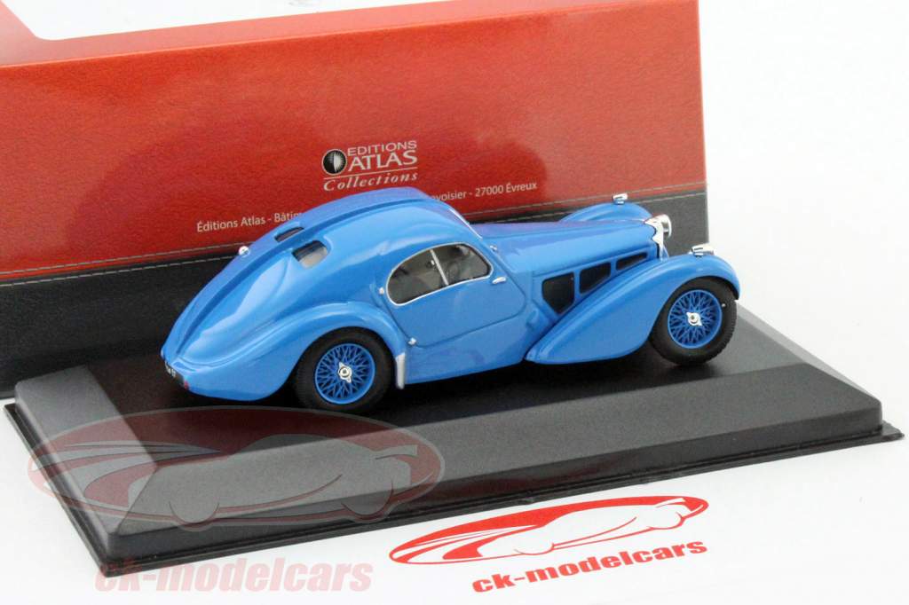 Bugatti 57SC Atlantic año de construcción 1938 azul 1:43 Atlas