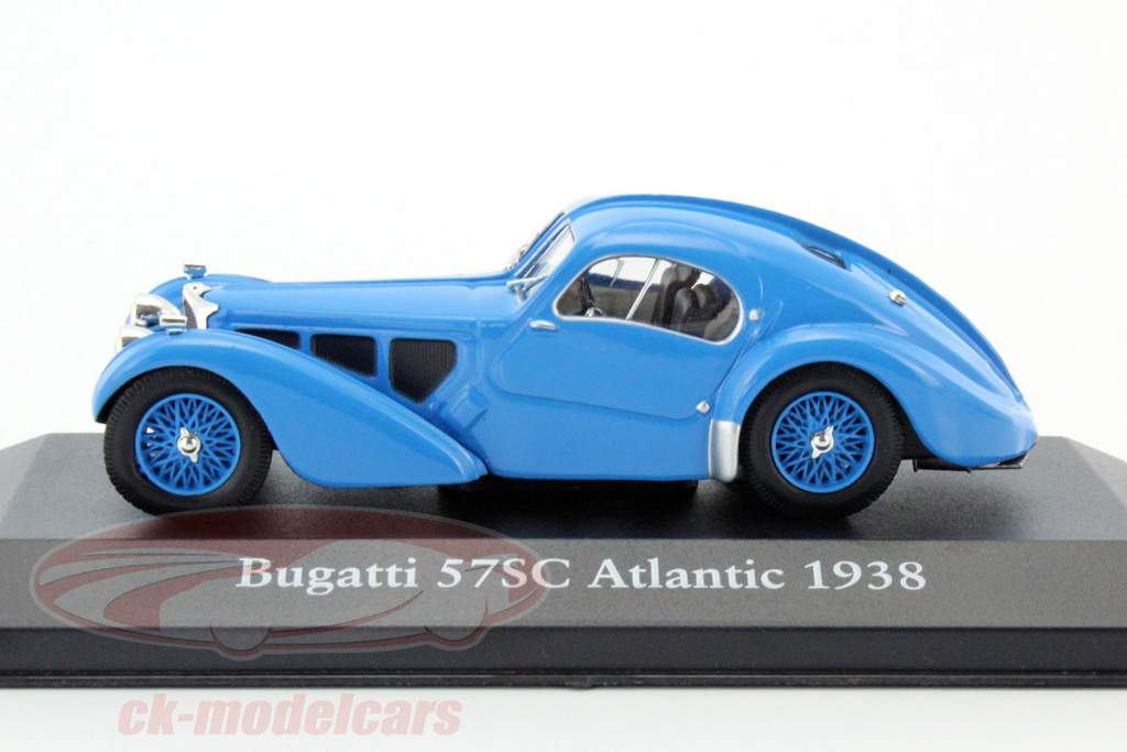 Bugatti 57SC Atlantic year 1938 blue 1:43 Atlas