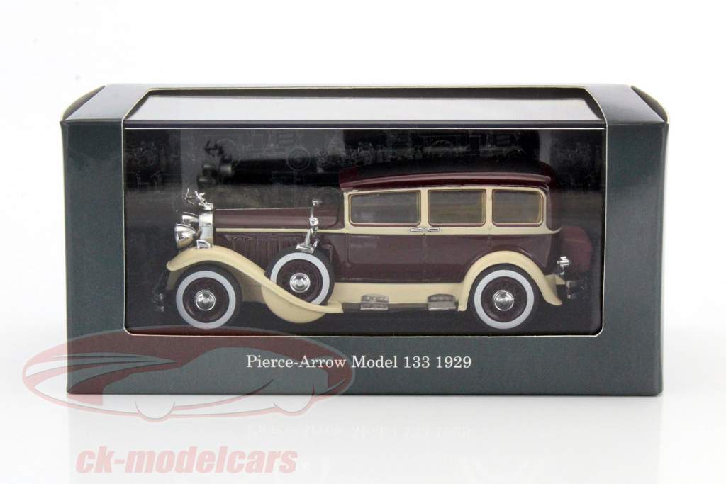 Pierce Arrow Model 133 Construction year 1929 ruby red / beige 1:43 Dongguan