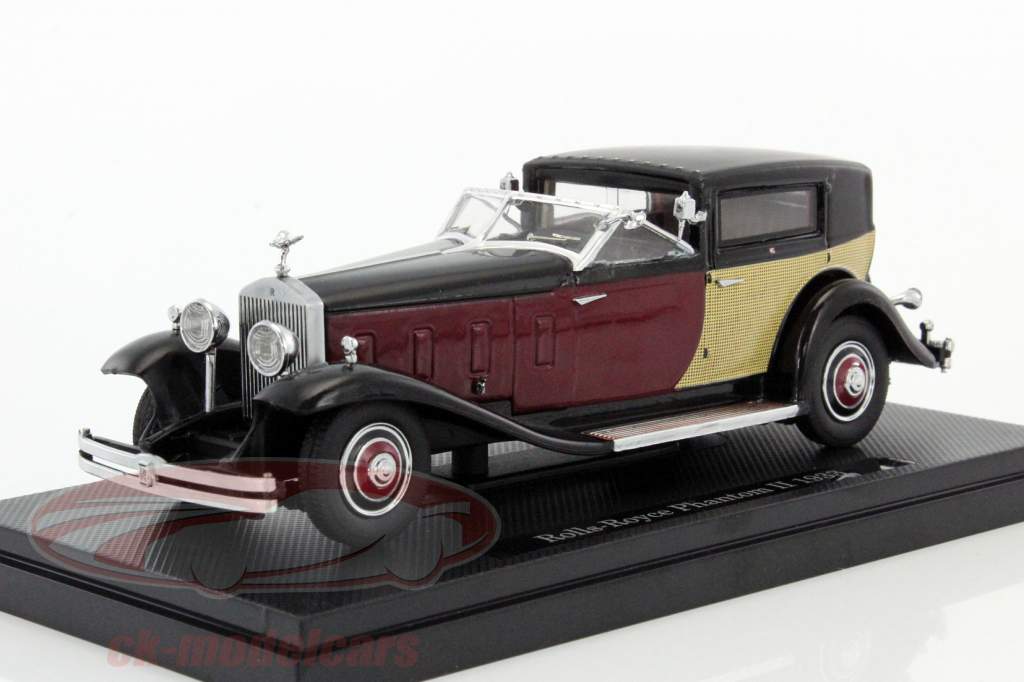 Rolls Royce Phantom II Construction year 1933 ruby red / black / gold 1:43 Dongguan