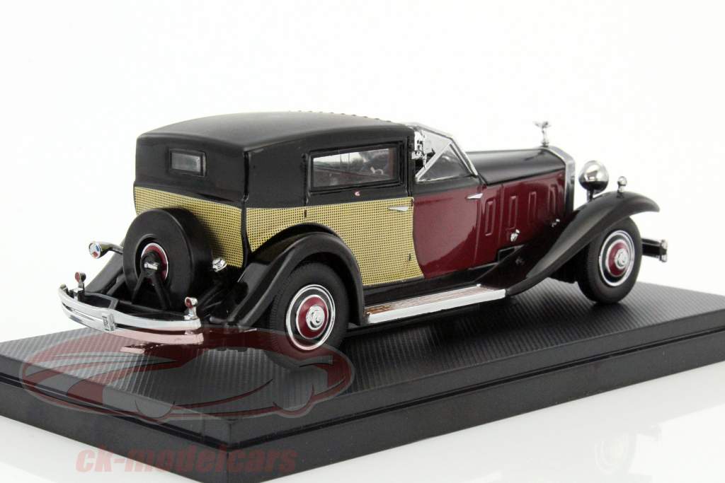 Rolls Royce Phantom II Construction year 1933 ruby red / black / gold 1:43 Dongguan