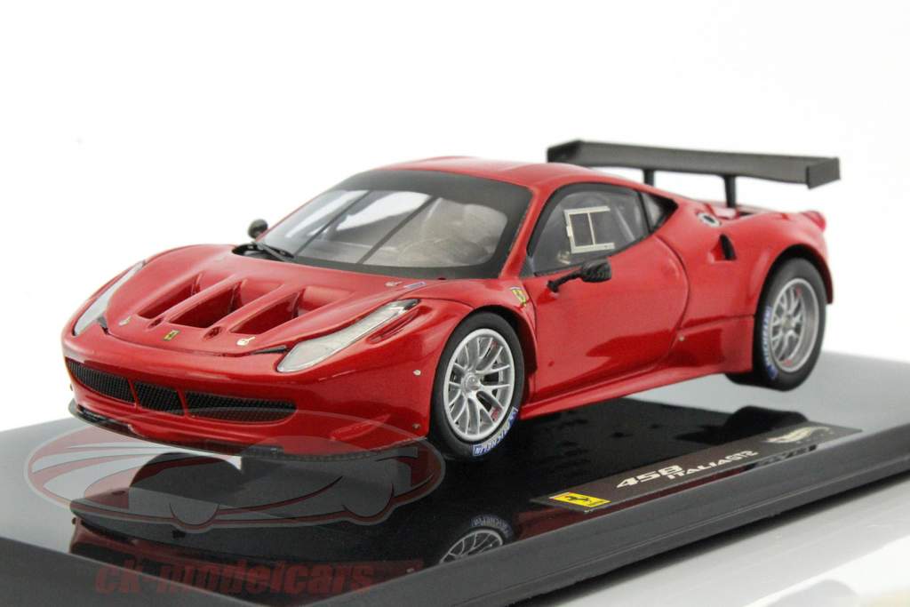 Ferrari 458 GT2 Plain Body Launch Version red 1:43 HotWheels Elite