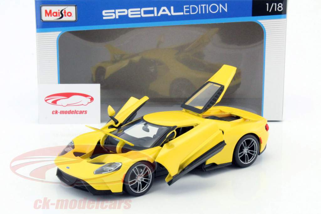 Maisto 1:18 Ford GT anno di costruzione 2017 giallo 31384y