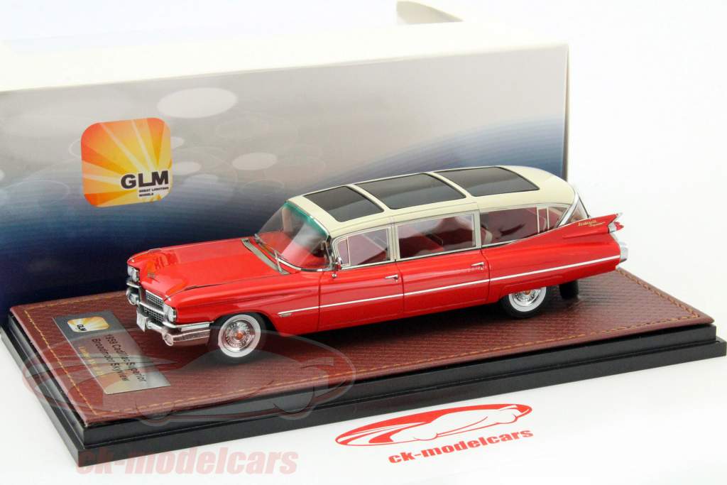 Cadillac Superior Broadmoor Skyview Opførselsår 1959 rød / hvid 1:43 GLM