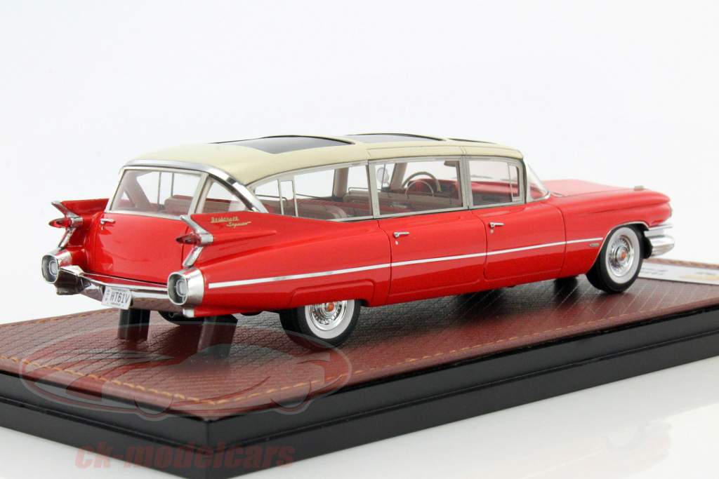 Cadillac Superior Broadmoor Skyview Opførselsår 1959 rød / hvid 1:43 GLM