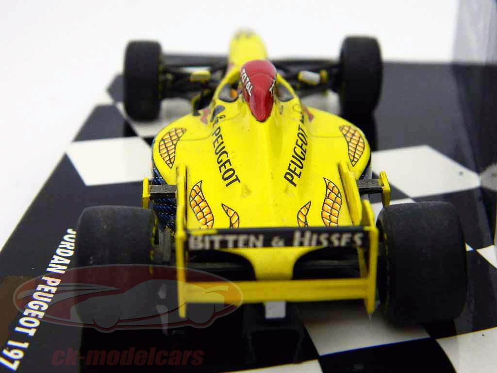【ミニチャンプス　ジョーダンプジョー　Jordan 197 1997年1/18】 Minichamps 1/18 Jordan Peugeot 197 1997 R. Schumacher Model