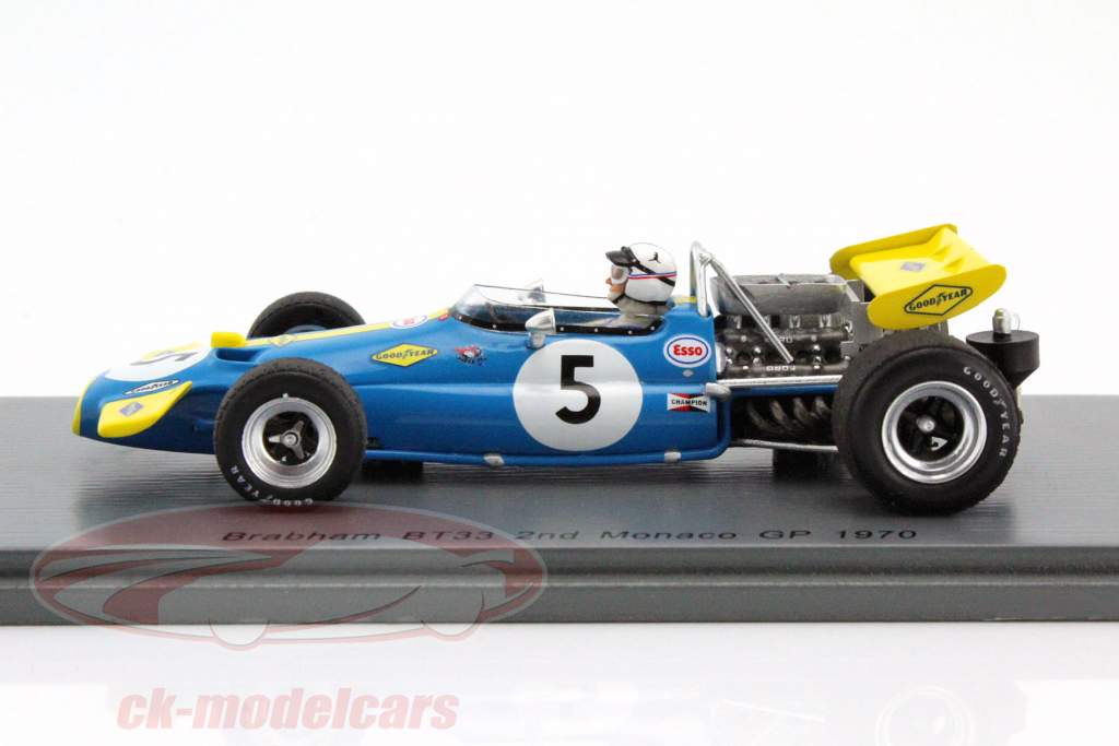 Jack Brabham Brabham BT33 #5 2e Monaco GP formule 1 1970 1:43 Spark
