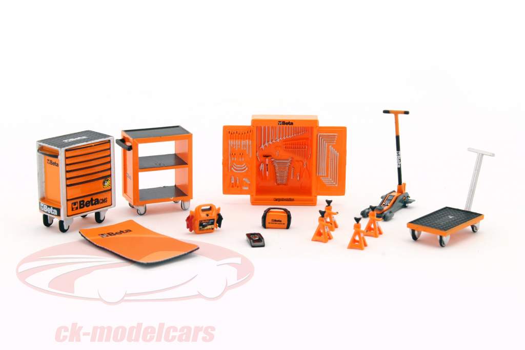 atelier accessoires Beta Tool Kit orange / noir 1:43 TrueScale