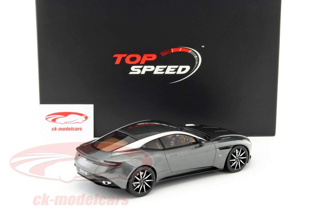 Aston Martin DB11 année de construction 2017 magnetic argent 1:18 TrueScale