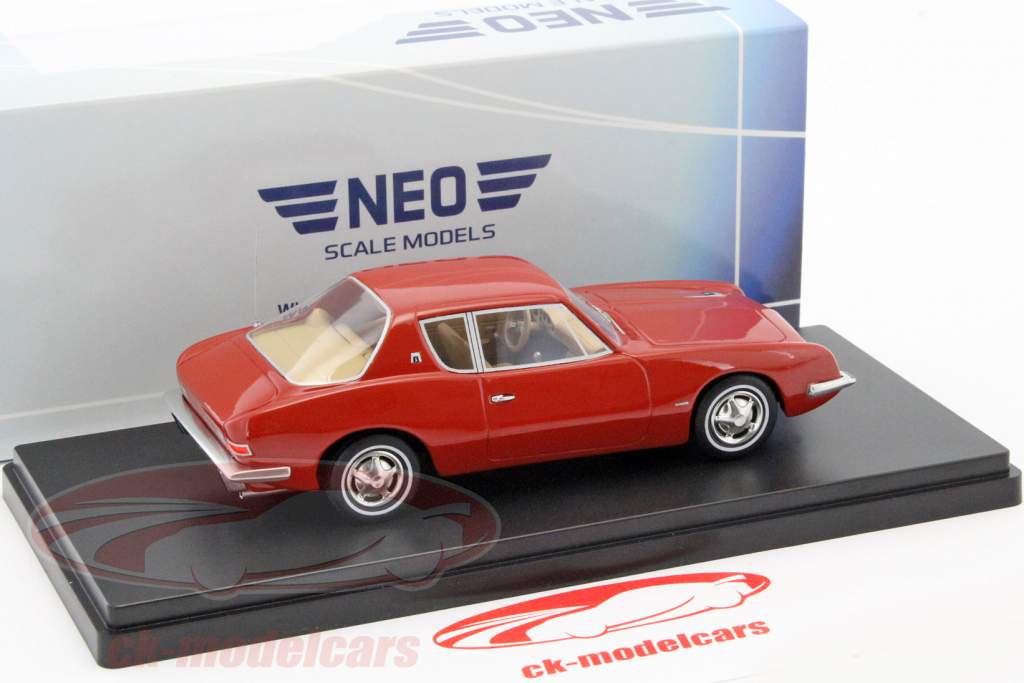 Studebaker Avanti année de construction 1963 rouge 1:43 Neo