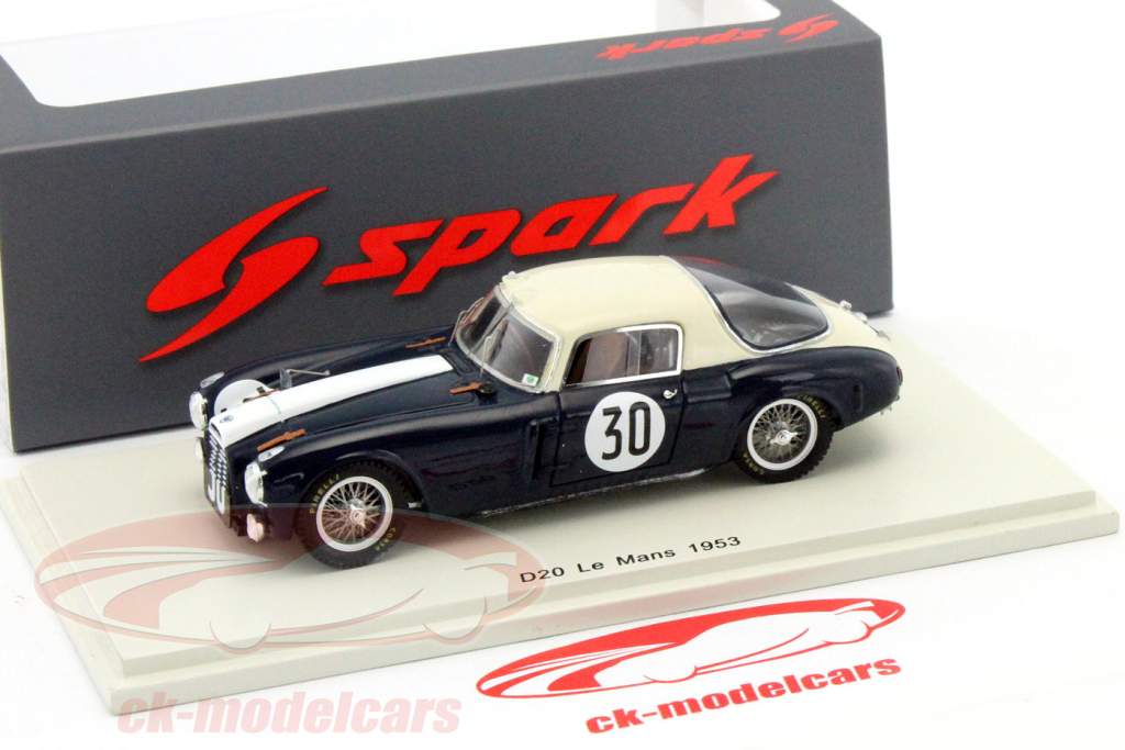 Lancia D20 #30 24h LeMans 1953 Taruffi, Magnioli 1:43 Spark