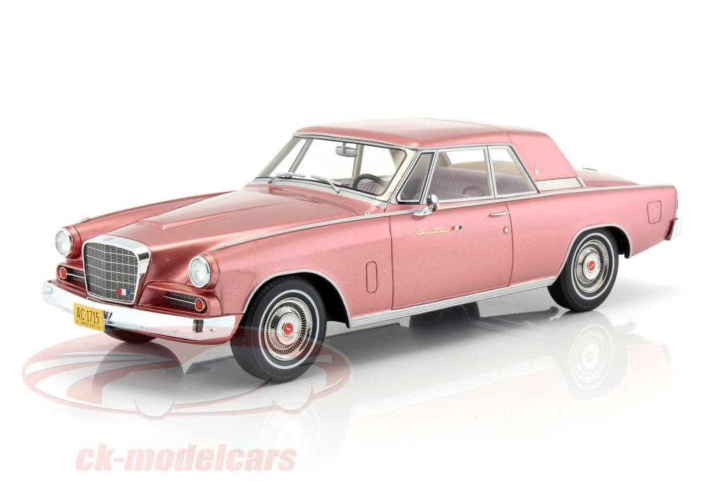 Studebaker Gran Turismo Hawk 建造年份 1963 粉红色 金属的 1:18 BoS-Models