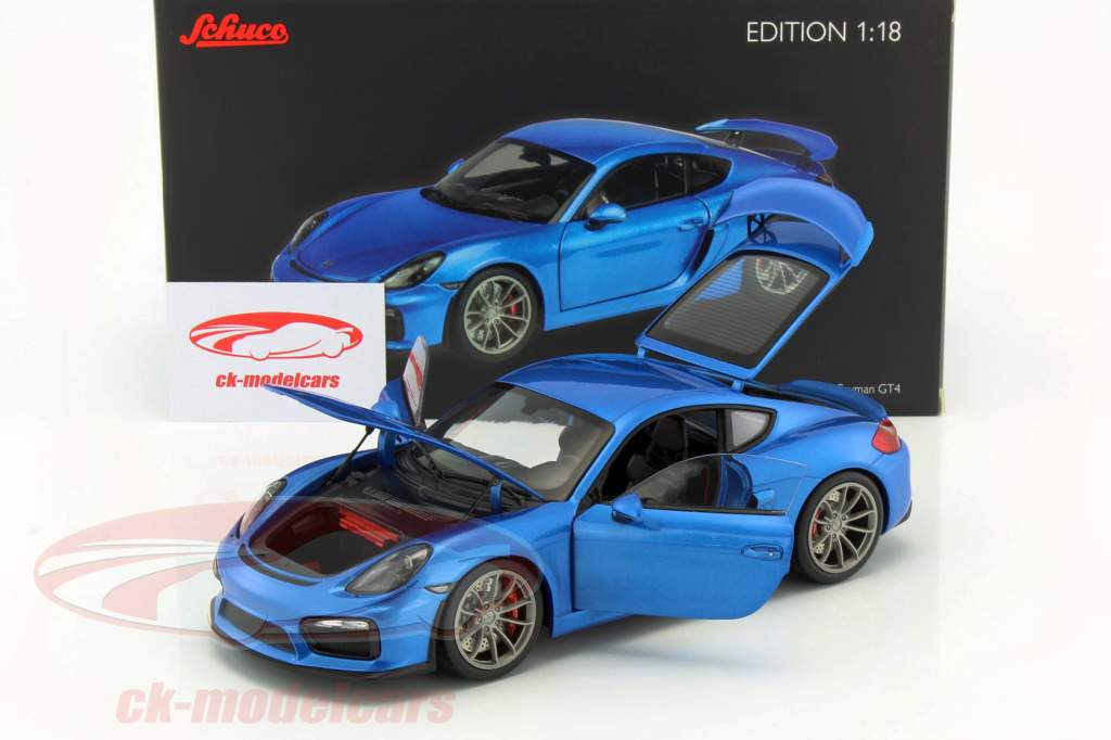 Schuco Gulf Porsche Cayman ミニカー 1/18 1/18 Schuco Porsche Cayman GT4 (Gulf) Diecast Car Model