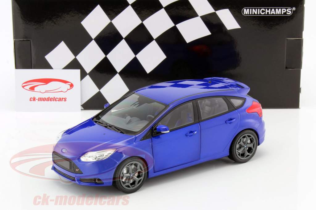 Ford Focus ST Anno 2011 blu 1:18 Minichamps