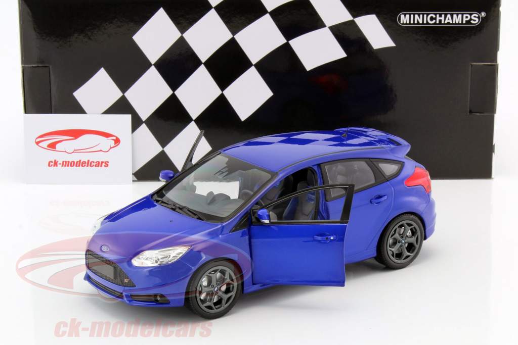 Ford Focus ST イヤー 2011 ブルー 1:18 Minichamps