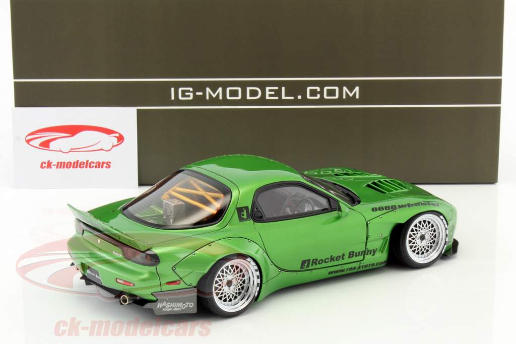 Rocket Bunny RX-7 (FD3S) vert métallique 1:18 Ignition Model