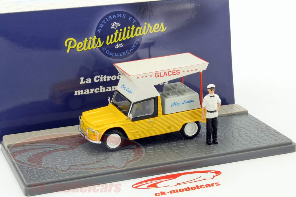 Citroen Mehari Eisverkäufer gelb 1:43 Atlas