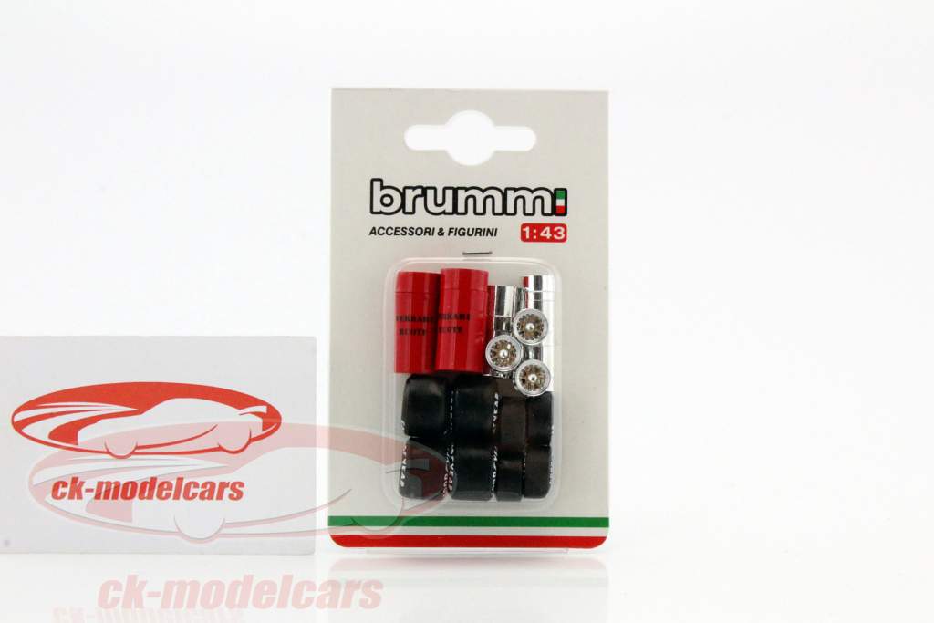 集 轮胎 和 轮辋 1:43 Brumm