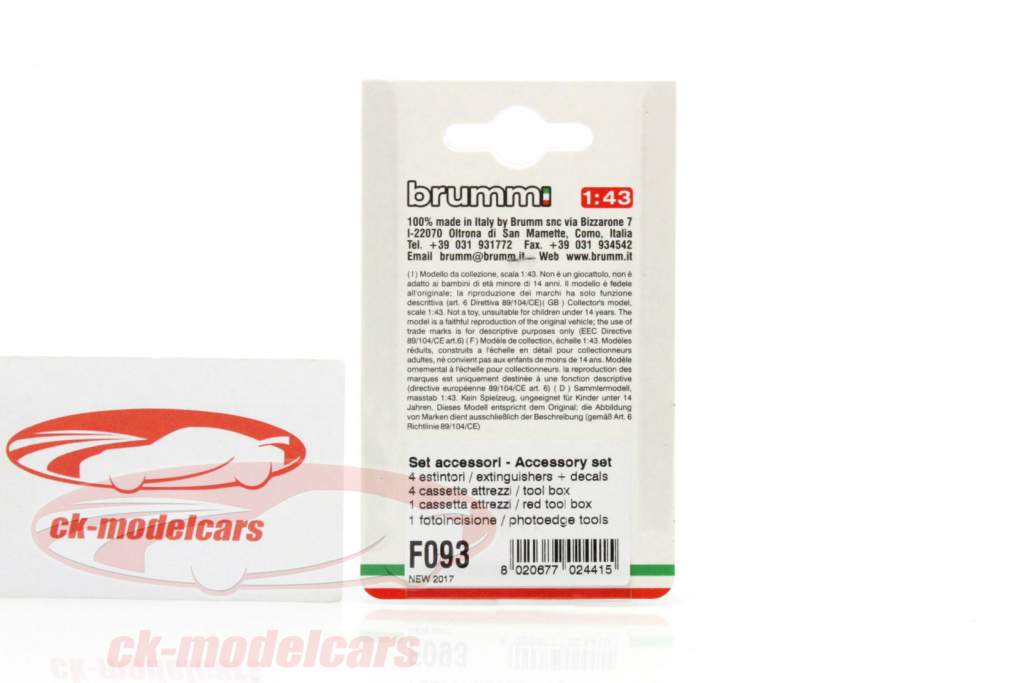 Set Toolboxes and Extinguisher 1:43 Brumm